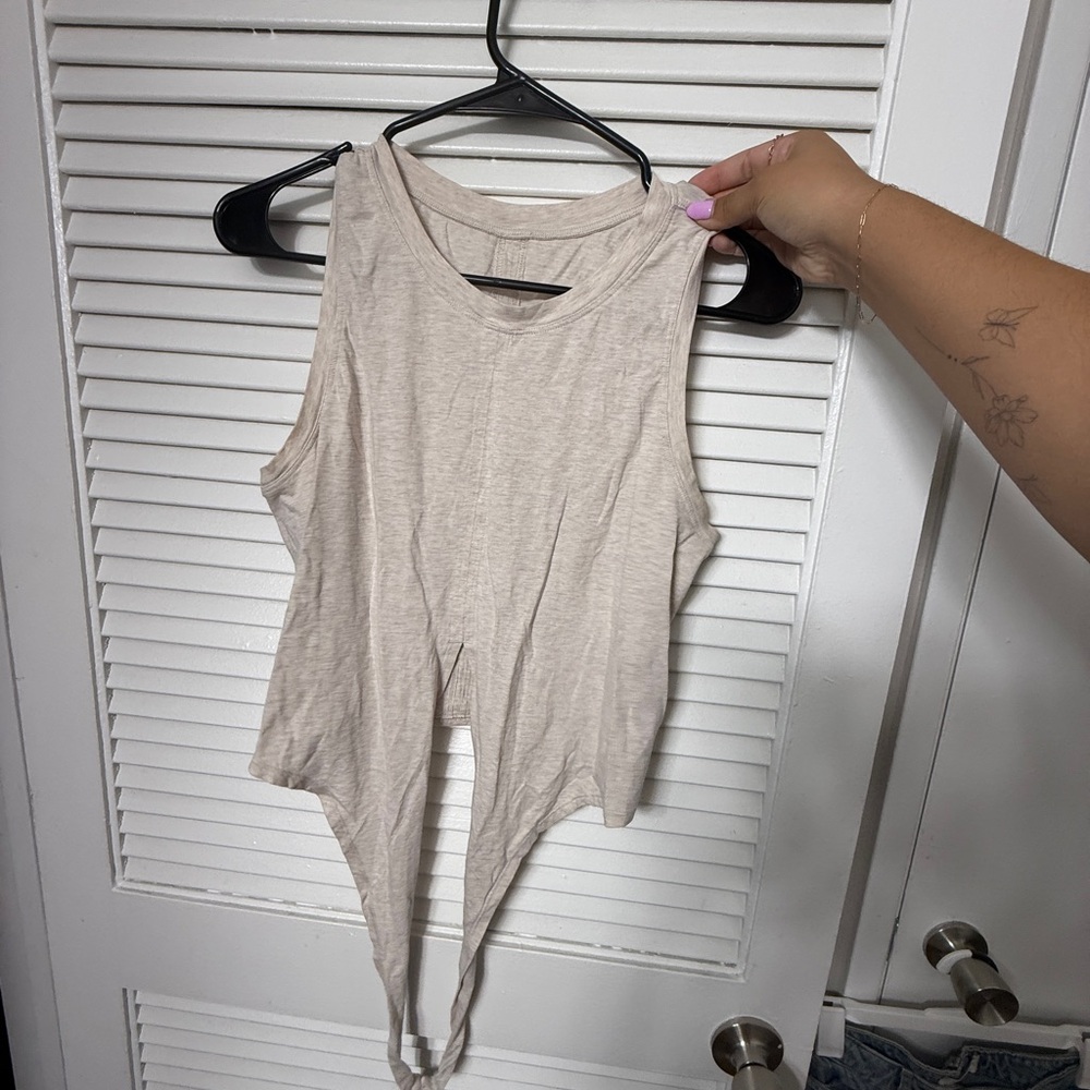 Lululemon Cream Tie Tank